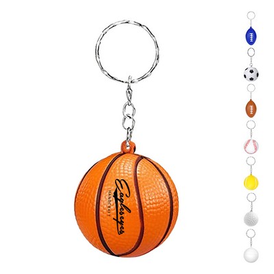 Mini Plastic Soccer Ball Keychain