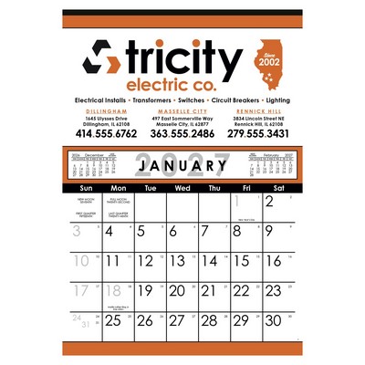 Skinner & Kennedy® Commercial 12-Sheet Calendar