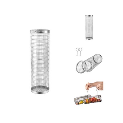 360 Degree Rotating Stainless Steel BBQ Basket