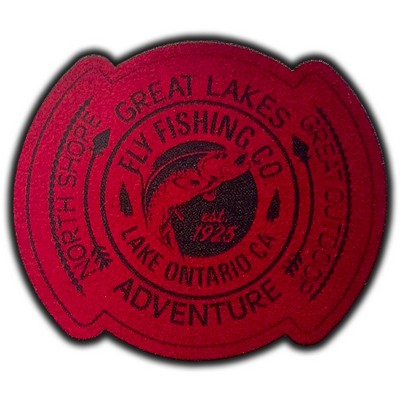 Laser Etched Faux Suede Emblems (Up to 4 Square Inches)