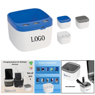 Smart Desk Organizer Charging Station