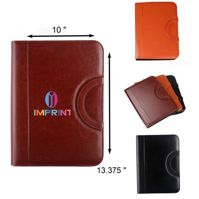 Leather Portfolio with Folding Handles