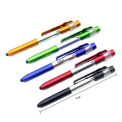 LED Folding Light Pen with Multi - Functional Mobile Phone Stand