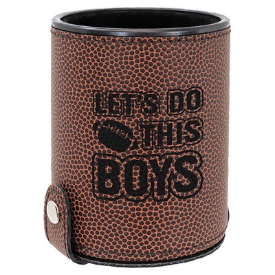 Football Leatherette Dice Cup with 5 Dice