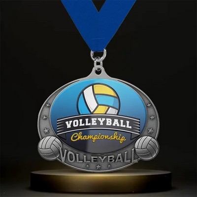 4.5" UV Printed Volleyball Medals