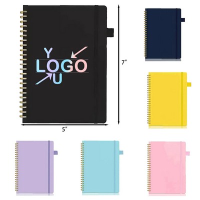 Leather Spiral Journal with Pen Loop