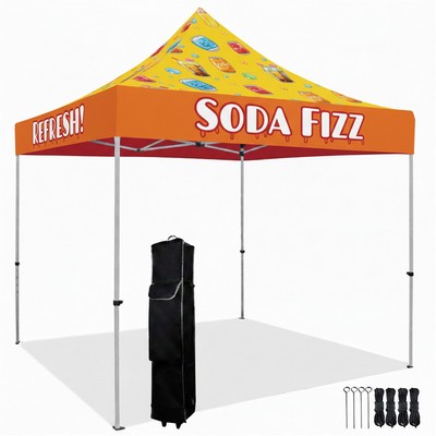 10' x 10' Custom Printed Pop Up Tent Kit w/ Steel Frame