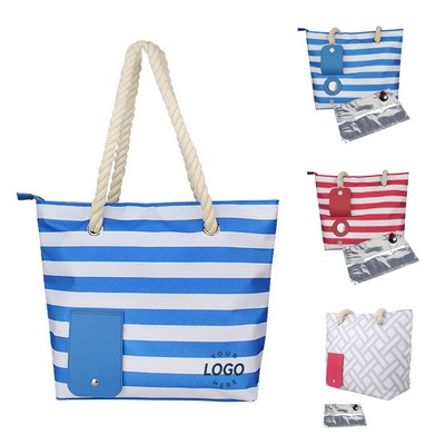 Beach Wine Tote Bag