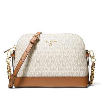 Michael Kors® White Large Logo Dome Crossbody Bag