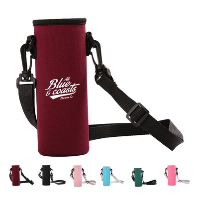 Adventure Insulated Bottle Holder with Shoulder Strap