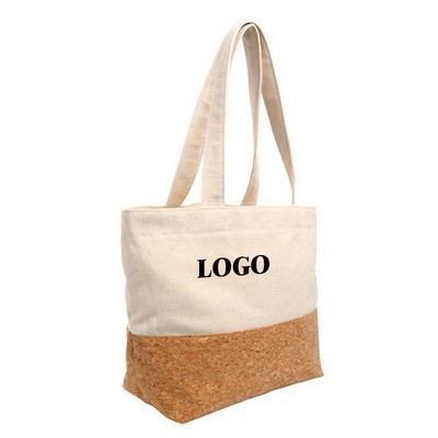 Patchwork Dupont Paper Bag Cork Tote Canvas Shoulder Bag