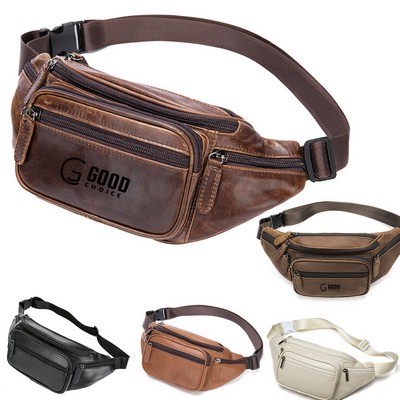 Leather Crossbody Waist Bag