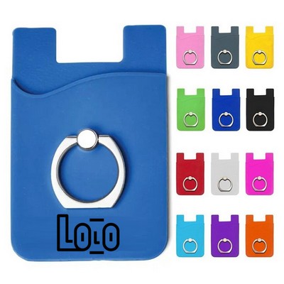 Silicone Phone Wallet with Ring Holder