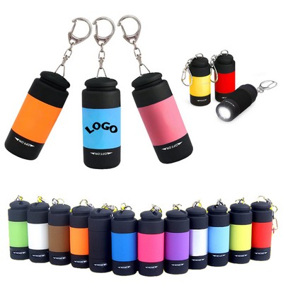Mini USB Rechargeable Flashlight Keychain