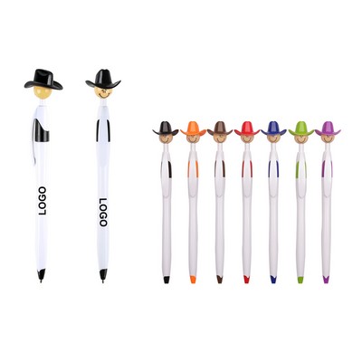 Western Cowboy Hat Smile Pen-Creative Plastic Ballpoint Pen