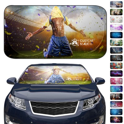 Silver-Coated Front Window Car Sunshade Windshield Shade (59'' x 27.5'')