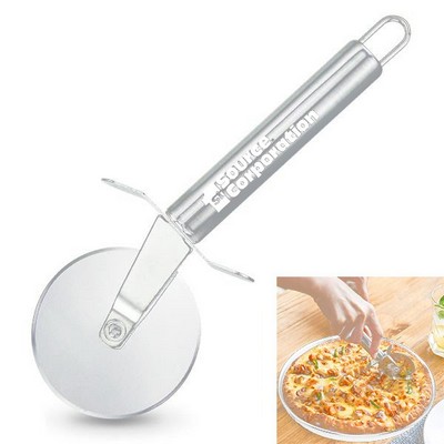 Classic Stainless Steel Pizza Cutter Wheel W/ Finger Guard