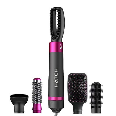 5-in-1 Hair Dryer Brush Set 1200W Lightweight ALCI Safety Tourmaline Technology Gray Purple