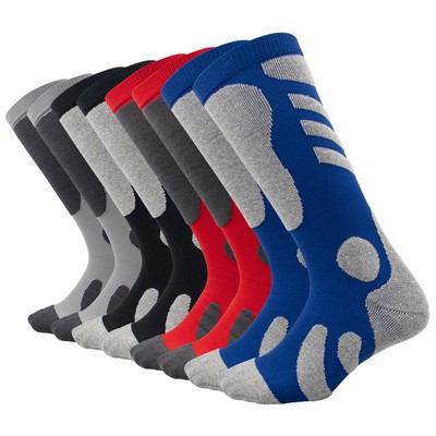 Winter Thermal Ski Socks, 2 Pack, Unisex for Snow Sports, Knee-High