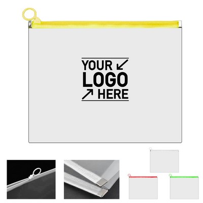 Clear Slide-Lock Zipper Storage Pouch