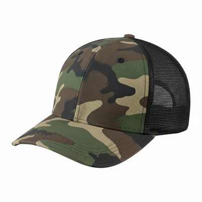 Olive Camouflage Mesh Snapback Cap