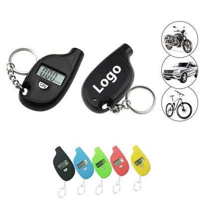 Mini Digital Tire Pressure Gauge With Keychain