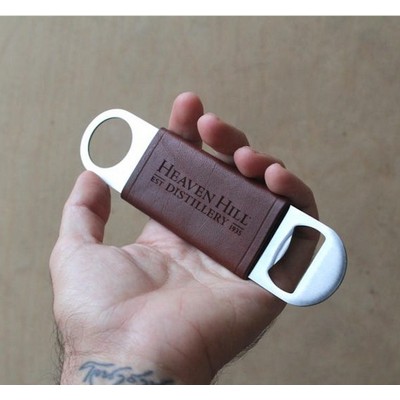 Viera Bottle Opener with Leather Wrap