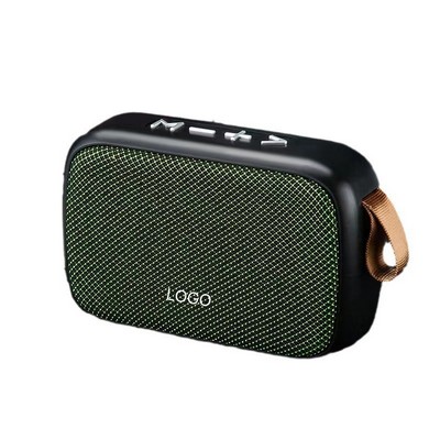 Portable Outdoor Bluetooth Speaker Mini Home Audio Subwoofer with Rich Bass Fabric Wrapped Wireless