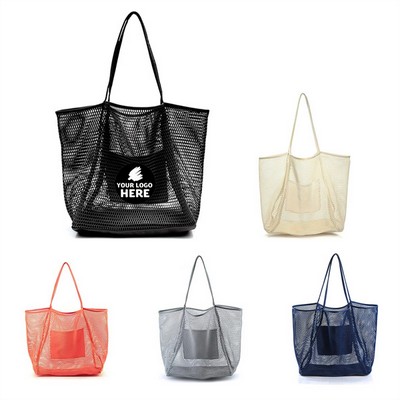 Stylish Mesh Beach Tote Bag