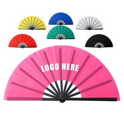 13" Plastic Kung Fu Hand Fan