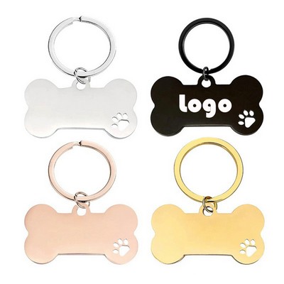 Metal Iron Fang Bone Minimalist Keychain