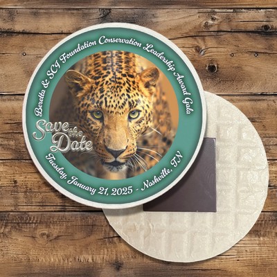 2" White Porcelain Tile Round Magnet