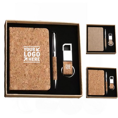 3-in-1 Eco-Friendly Cork Office Gift Set