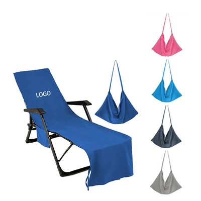 Quick Dry Water Absorbent Beach Chair Cover Lounge Chair Slipcover For Balcony