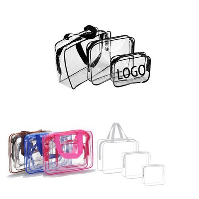 Set of 3 Clear Makeup Bags