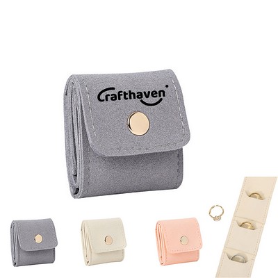 Portable Foldable Mini Travel Jewelry Roll Bag