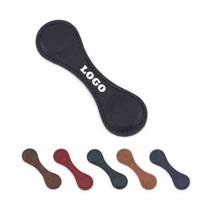 Elegant Leather Magnetic Bookmark