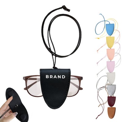 Magnetic Closure PU Glasses Case Sunglasses Hat Holder Lanyard