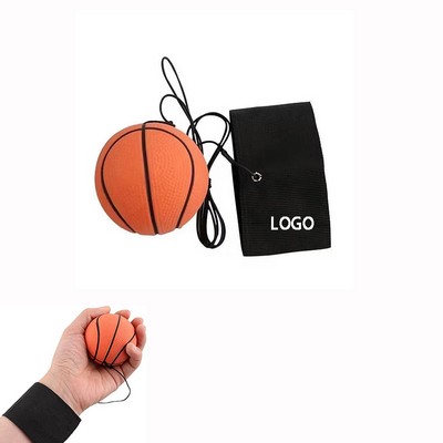 Elastic Rubber Adjustable Wrist Strap Rebound Training Ball