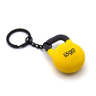 Soft PVC Kettlebell Shaped Keychain