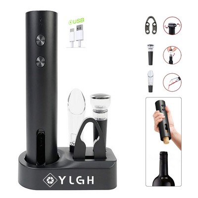 Rechargeable Electric Wine Opener With Base