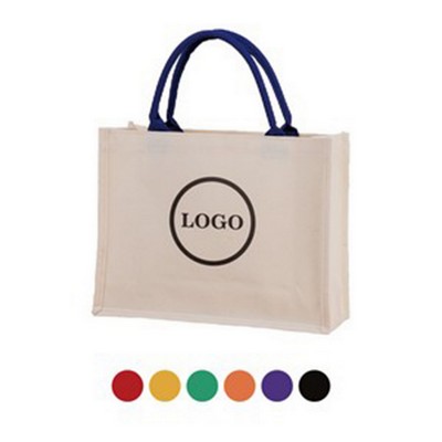 Durable Heavy Duty Reusable Canvas Market Tote Bag