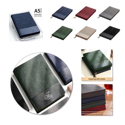 Creative Soft Leather Patchwork Business Notebook
