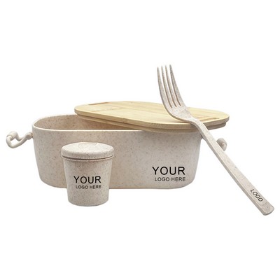 Wheat Straw Lunch Box with Lid