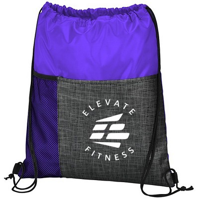 Etched Pocket Drawstring Sportpack- 16" x 14"