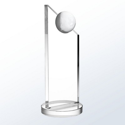 Apex Globe Crystal Award, 8 3/8"H